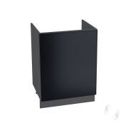 Кухня «Мемфис»: Шкаф нижний под мойку 600, ШНМ 600М (черный трюфель/корпус венге)