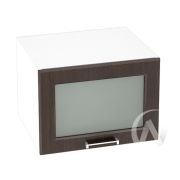 Кухня «Прага»: Шкаф верхний горизонтальный со стеклом 510, ШВГС 510 (венге/корпус белый)