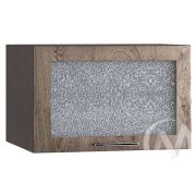 Кухня «Палермо»: Шкаф верхний горизонтальный со стеклом 510, ШВГС 510 (Дуб остин беж/корпус венге)