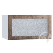 Кухня «Палермо»: Шкаф верхний горизонтальный со стеклом 610, ШВГС 610 (Дуб остин беж/корпус белый)