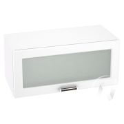 Кухня «Прага»: Шкаф верхний горизонтальный со стеклом 810, ШВГС 810 (белое дерево/корпус белый)