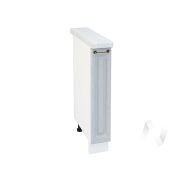 Кухня «Ницца»: Шкаф нижний бутылочница 150, ШНБ 150 (Серый/корпус белый)