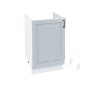 Кухня «Ницца»: Шкаф нижний под мойку 500, ШНМ 500 (Серый/корпус белый)