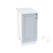 Кухня «Ницца»: Шкаф нижний 400, ШН 400 (Серый/корпус белый)