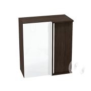 Кухня «Эстетик»: Шкаф верхний угловой 699, ШВУ 699 (магнолия/корпус венге)