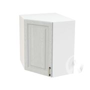 Кухня «Ницца»: Шкаф верхний угловой 590, ШВУ 590 (Серый/корпус белый)