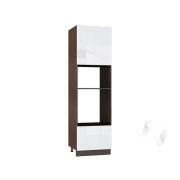 Кухня «Эстетик»: Шкаф пенал 606М, ШП 606М (магнолия/корпус венге)