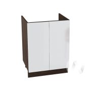 Кухня «Эстетик»: Шкаф нижний под мойку 600, ШНМ 600 новый (магнолия/корпус венге)