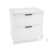 Кухня «Глетчер»: Шкаф нижний с 2-мя ящиками 800, ШН2Я 800 (Айленд Силк/корпус белый)