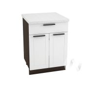 Кухня «Глетчер»: Шкаф нижний с ящиком 600, ШН1Я 600 (Айленд Силк/корпус венге)