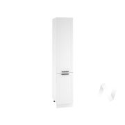 Кухня «Глетчер»: Шкаф пенал 400, ШП 400 (Айленд Силк/корпус белый)