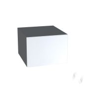 Кухня «Мемфис»: Шкаф верхний горизонтальный 510, ШВГ 510 (белый софт/корпус венге)