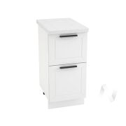 Кухня «Глетчер»: Шкаф нижний с 2-мя ящиками 400, ШН2Я 400 (Айленд Силк/корпус белый)