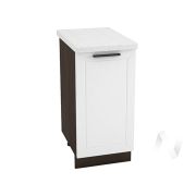 Кухня «Глетчер»: Шкаф нижний 400, ШН 400 (Айленд Силк/корпус венге)