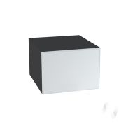 Кухня «Мемфис»: Шкаф верхний горизонтальный 510, ШВГ 510 (атласный серый/корпус венге)