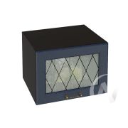 Кухня «Ницца»: Шкаф верхний горизонтальный со стеклом 510, ШВГС 510 (Дуб чернильный/корпус венге)