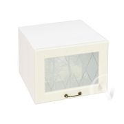 Кухня «Ницца»: Шкаф верхний горизонтальный со стеклом 510, ШВГС 510 (Крем/корпус белый)