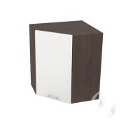 Кухня «Валерия-М»: Шкаф верхний угловой 590, ШВУ 590 (белый глянец/корпус венге)