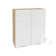 Кухня «Валерия-М»: Шкаф верхний 809, ШВ 809 новый (дождь серый/корпус дуб крафт золотой)