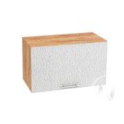 Кухня «Валерия-М»: Шкаф верхний горизонтальный 600, ШВГ 600 (дождь серый/корпус дуб крафт золотой)