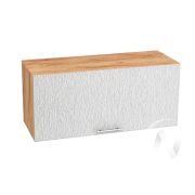 Кухня «Валерия-М»: Шкаф верхний горизонтальный 800, ШВГ 800 (дождь серый/корпус дуб крафт золотой)