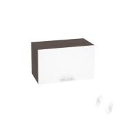 Кухня «Валерия-М»: Шкаф верхний горизонтальный 600, ШВГ 600 (белый глянец/корпус венге)