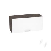 Кухня «Валерия-М»: Шкаф верхний горизонтальный 800, ШВГ 800 (белый глянец/корпус венге)