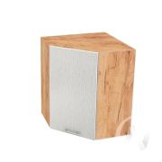 Кухня «Валерия-М»: Шкаф верхний угловой 590, ШВУ 590 (дождь серый/корпус дуб крафт золотой)