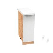 Кухня «Валерия-М»: Шкаф нижний 300, ШН 300 (дождь серый/корпус дуб крафт золотой)