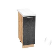 Кухня «Валерия-М»: Шкаф нижний 300, ШН 300 (дождь черный/корпус дуб крафт золотой)