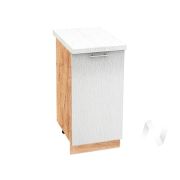 Кухня «Валерия-М»: Шкаф нижний 400, ШН 400 (дождь серый/корпус дуб крафт золотой)