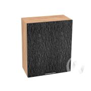 Кухня «Валерия-М»: Шкаф верхний 600М, ШВ 600М (дождь черный/корпус дуб крафт золотой)