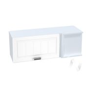 Кухня «Прага»: Шкаф верхний горизонтальный угловой 990, ШВУГ 990 (белое дерево/корпус белый)