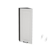 Кухня «Ницца Royal»: Шкаф верхний торцевой 309, ШВТ 309 (Blanco/корпус венге)