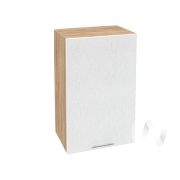 Кухня «Валерия-М»: Шкаф верхний 450, ШВ 450 (дождь серый/корпус дуб крафт золотой)