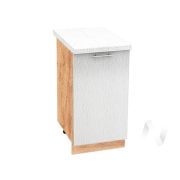 Кухня «Валерия-М»: Шкаф нижний 450, ШН 450 (дождь серый/корпус дуб крафт золотой)