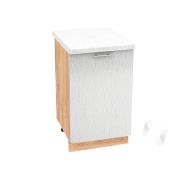 Кухня «Валерия-М»: Шкаф нижний 500, ШН 500 (дождь серый/корпус дуб крафт золотой)