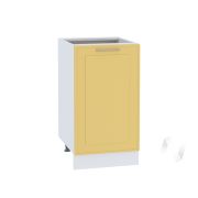 Кухня «Перфетта»: Шкаф нижний 400, ШН 400 (горчица софт/корпус белый)