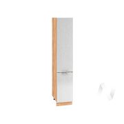 Кухня «Валерия-М»: Шкаф пенал 400, ШП 400 (дождь серый/корпус дуб крафт золотой)