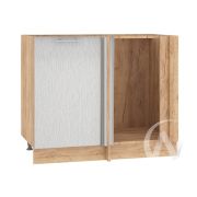 Кухня «Валерия-М»: Шкаф нижний угловой 990М, ШНУ 990М (дождь серый/корпус дуб крафт золотой)