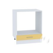 Кухня «Перфетта»: Шкаф нижний под духовку 600, ШНД 600 (горчица софт/корпус белый)