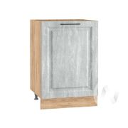 Кухня «Либерти»: Шкаф нижний 500, ШН 500 (Холст натуральный/корпус крафт)