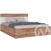 Корпус кровати 1,6м Спальня Вегас (дуб крафт табачный/дуб крафт белый)