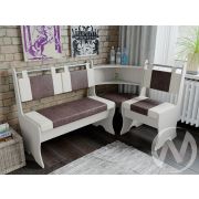 Кухонный уголок Дельта (дуб молочный/коричневый,бежевый)