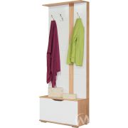 Прихожая Твист М2 Вешалка 0,7 (дуб бунратти/белый глянец,рустик соломенный)