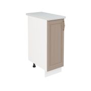 Шкаф нижний ШН 300 Корпус: ЛДСП белый 16мм; фасад: фрезеровка Лондон, МДФ дуб капучино 16мм