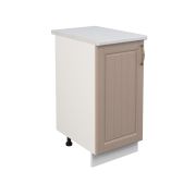 Шкаф нижний ШН 400 Корпус: ЛДСП белый 16мм; фасад: фрезеровка Лондон, МДФ дуб капучино 16мм