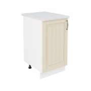 Шкаф нижний ШН 450 Корпус: ЛДСП белый 16мм; фасад: фрезеровка Лондон, МДФ дуб крем 16мм