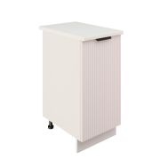 Шкаф нижний ШН 400 Корпус: ЛДСП белый 16мм; фасад: фрезеровка Норд Line, МДФ софт даймонд 16 мм