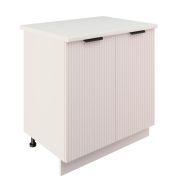 Шкаф нижний ШН 800 Корпус: ЛДСП белый 16мм; фасад: фрезеровка Норд Line, МДФ софт даймонд 16 мм